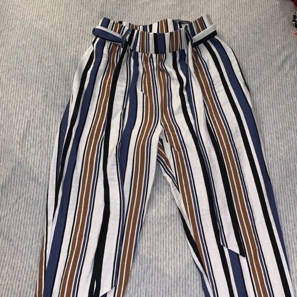 Stripped paperbag style pants - Picture 5 of 6